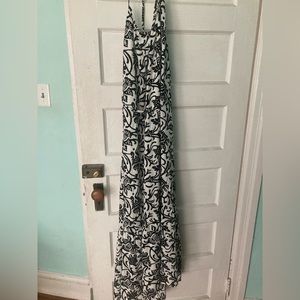 Ann Taylor Loft black and white maxi dress